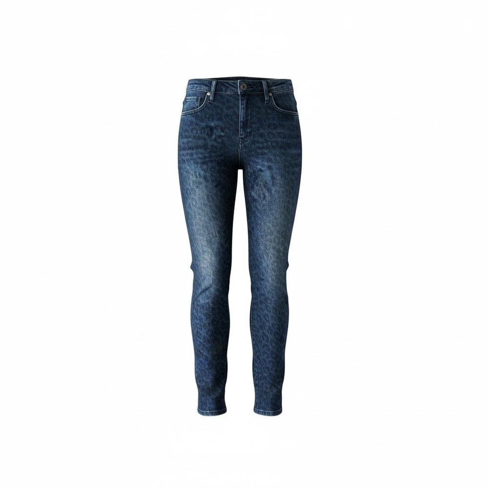 Women's Judy Blue Cheetah Print Jeans Dark Blue Size 1/25